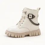 bottines fille blanches a chaine et zi 44548 10a vue principale