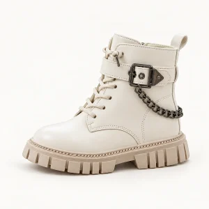 bottines fille blanches a chaine et zi 44548 10a vue principale