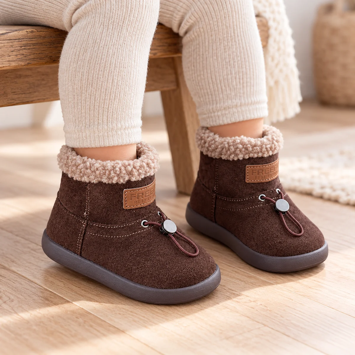bottines fille marron a boucle et zip 44551 10a porte
