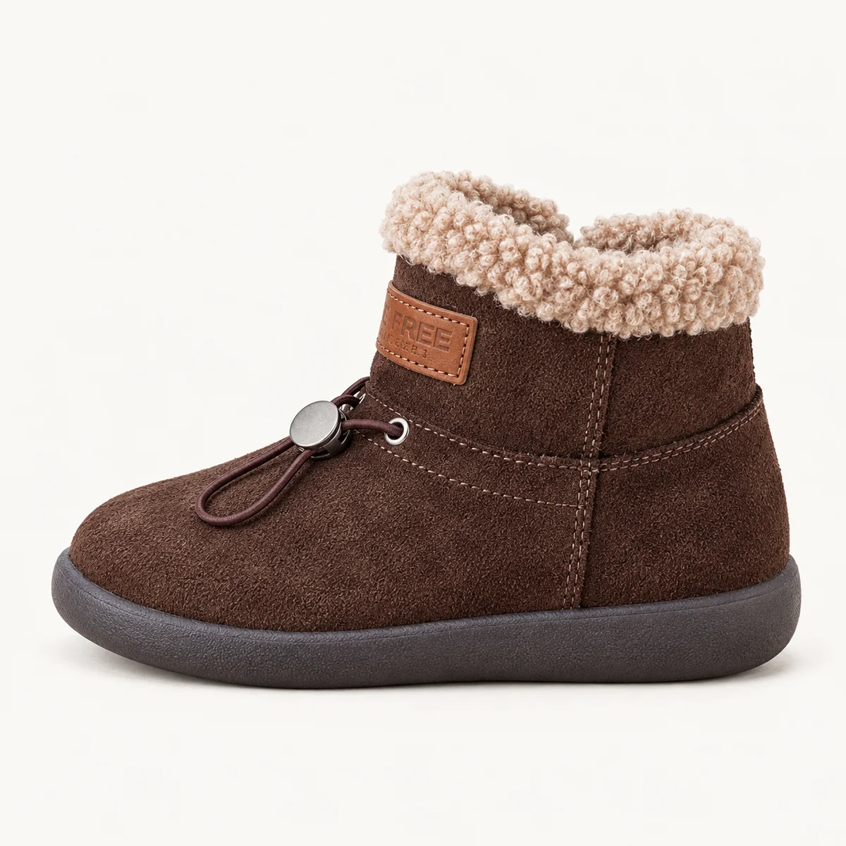 bottines fille marron a boucle et zip 44551 10a vue laterale