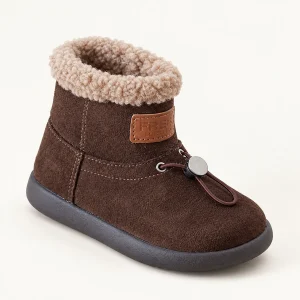 bottines fille marron a boucle et zip 44551 10a vue principale