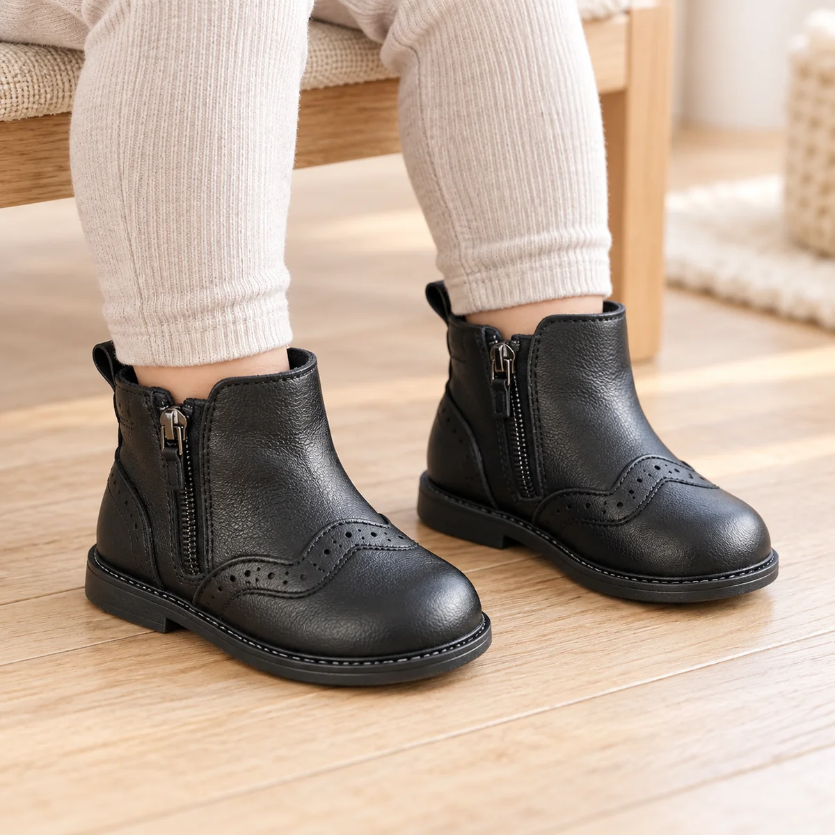 bottines fille noires non fourrees a z 44554 10a porte