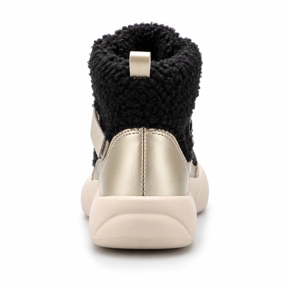 Chaussures garçon fourrées bicolores avec zip et lacets pour terrain enneigé