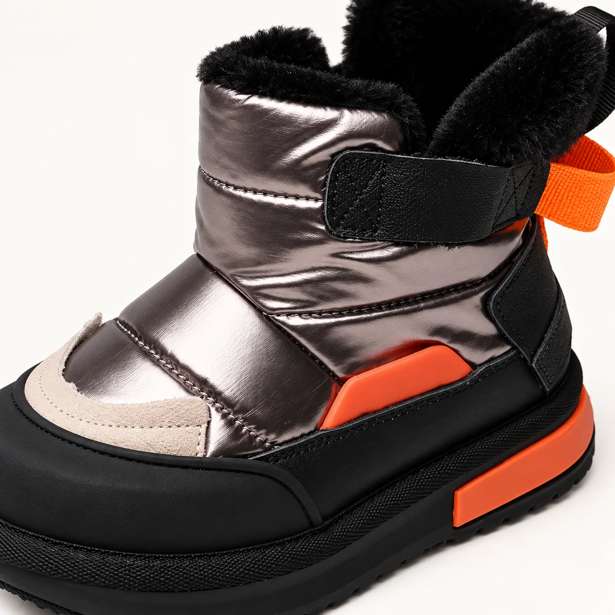 bottines garcon gris metallise en simi 44699 10b detail
