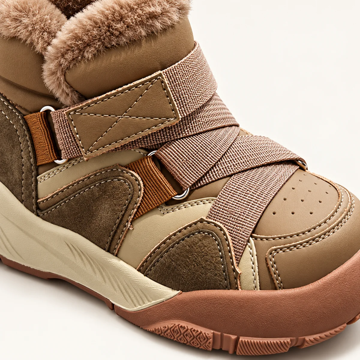 bottines garcon kaki a doublure neopre 44698 10b detail