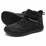 Bottines garçon noires à scratch et laçage pour enfants
