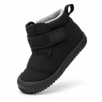 Bottines garçon noires matelassées avec scratch pour le confort