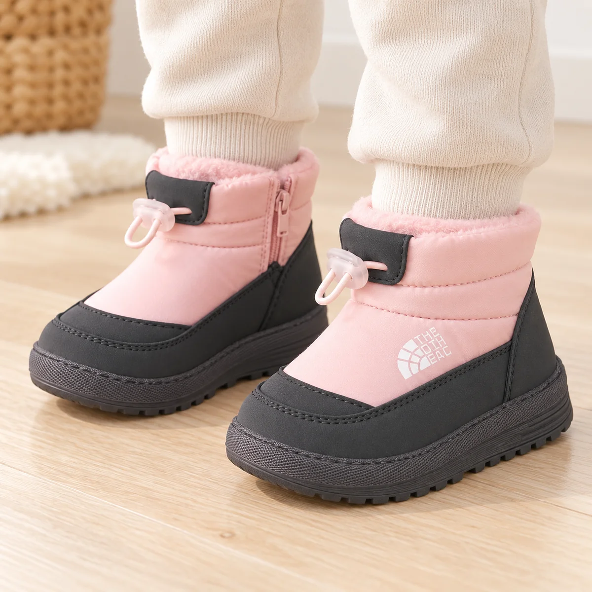 bottines garcon roses doublees en simi 44696 10b porte
