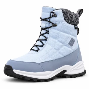 Bottines homme fourrées claires avec détails bleu gris pour hiver