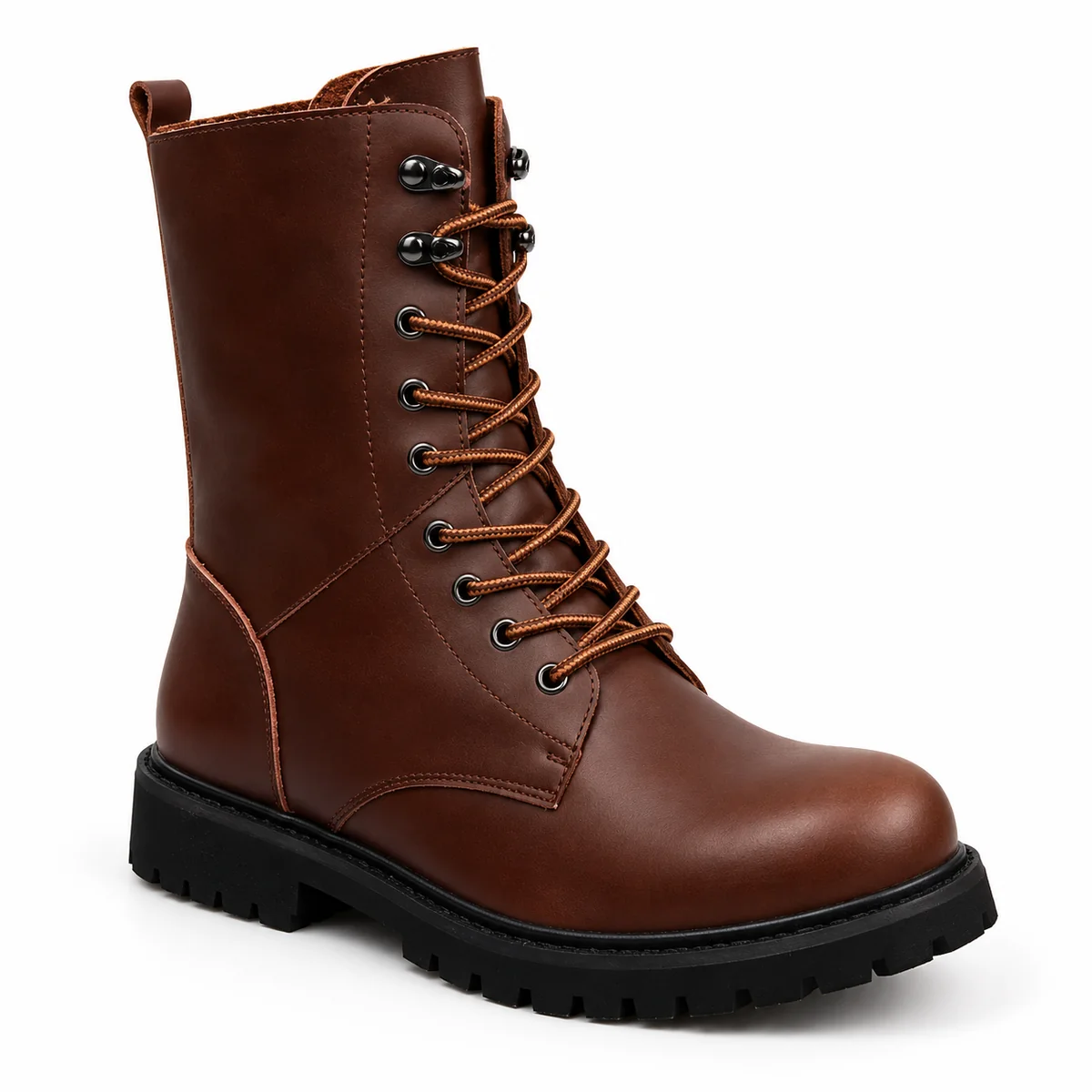 Bottines homme marron à lacets avec talon bas élégantes
