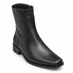 Bottines homme noires à bout carré avec zip élégant