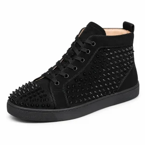 Bottines homme noires à rivets et lacets pour style urbain