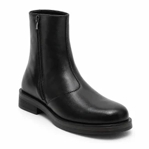 Bottines homme noires avec zip et semelle épaisse de style urbain