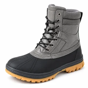 Bottines homme noires et grises à lacets élégantes pour mode masculine