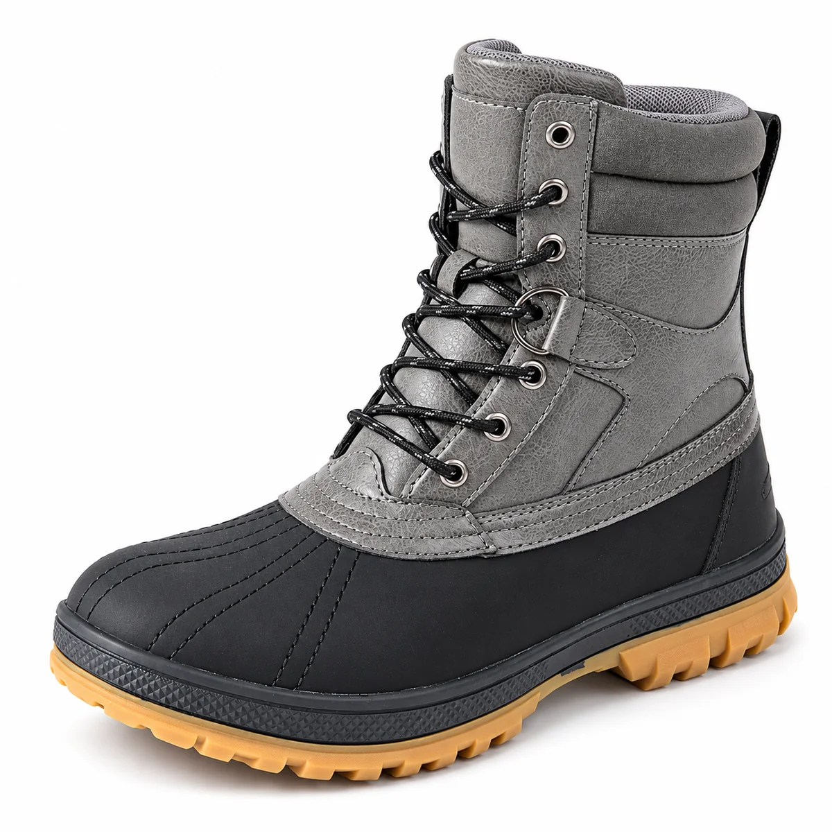 Bottines homme noires et grises à lacets élégantes pour mode masculine