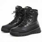 Bottines noires fourrées pour homme avec lacets style sport