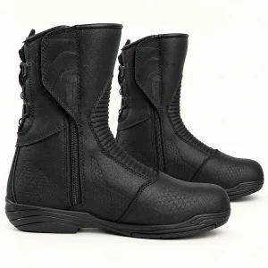 Bottines homme noires texturées avec zip latéral pour style urbain