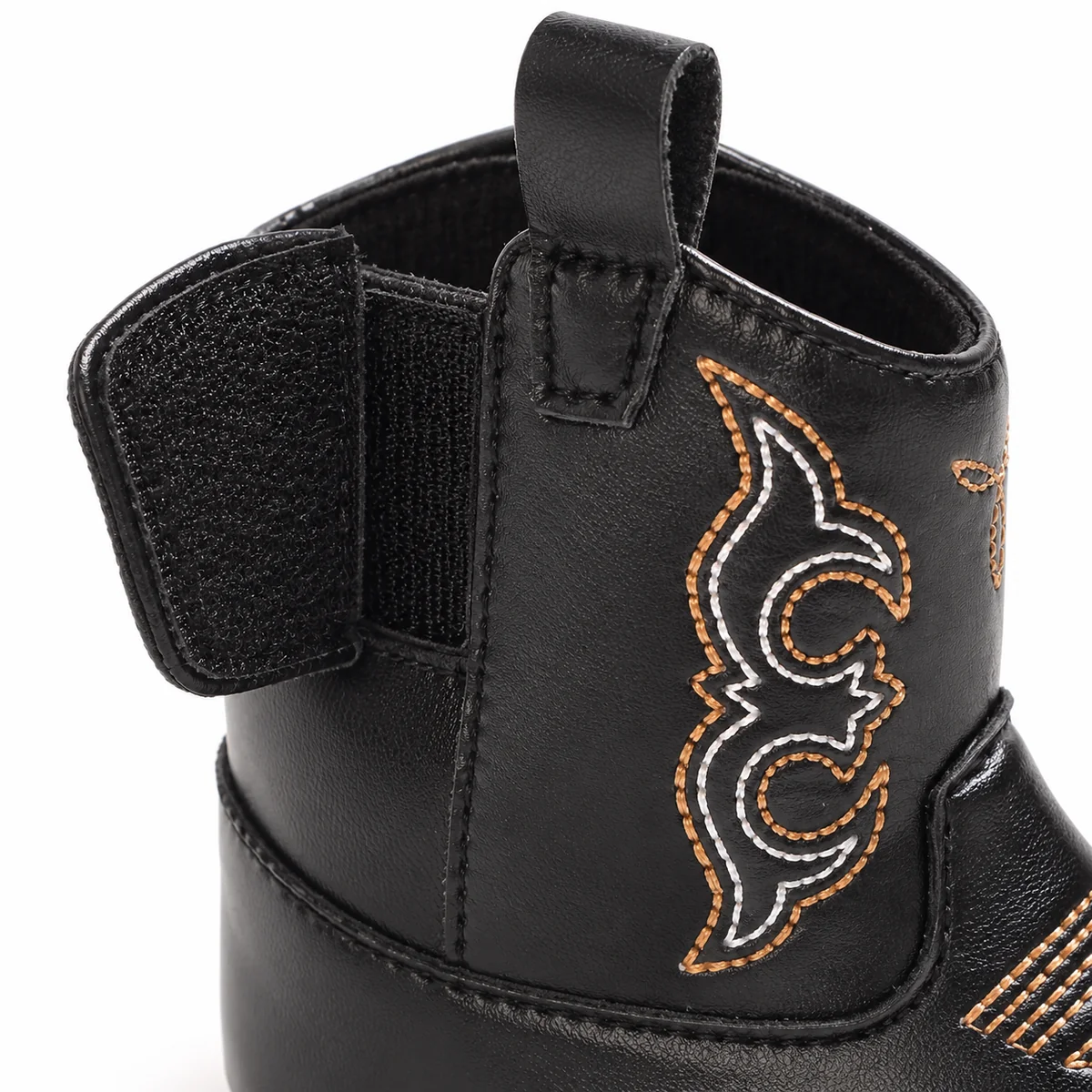 Bottines western pour bébé fille avec fermeture à scratch et look tendance