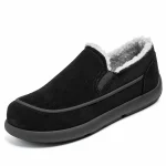 Chaussures homme à enfiler en cuir avec col doublé pour confort et style