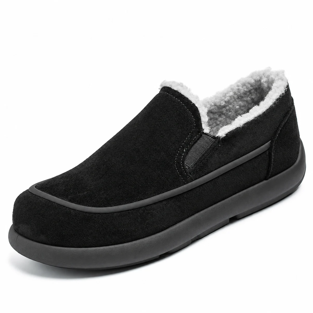 Chaussures homme à enfiler en cuir avec col doublé pour confort et style