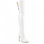Cuissardes blanches à haut talon aiguille pour femme