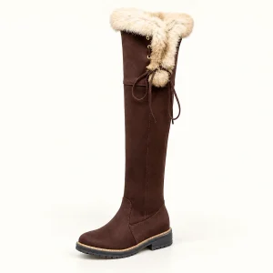 cuissardes femme cafe fourrees en simi 44605 10b vue principale