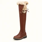 cuissardes femme marron clair fourrees 44604 10b vue principale