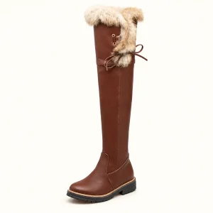 cuissardes femme marron clair fourrees 44604 10b vue principale