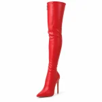 Cuissardes femme rouges à haut talon aiguille — vue principale