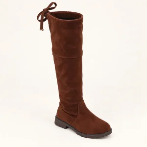 cuissardes fille marron a nud et zip 44536 11b vue principale